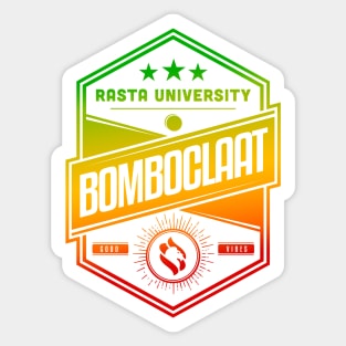 Rasta University Bomboclaat Rasta Colors Reggae Sticker